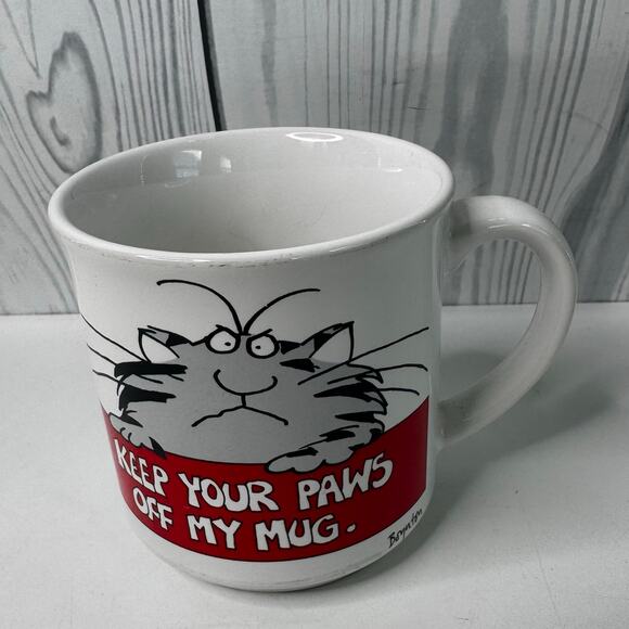 Vintage 80s Sandra Boynton “Keep Your Paws Off My Mug” Mug - Picture 1 of 6